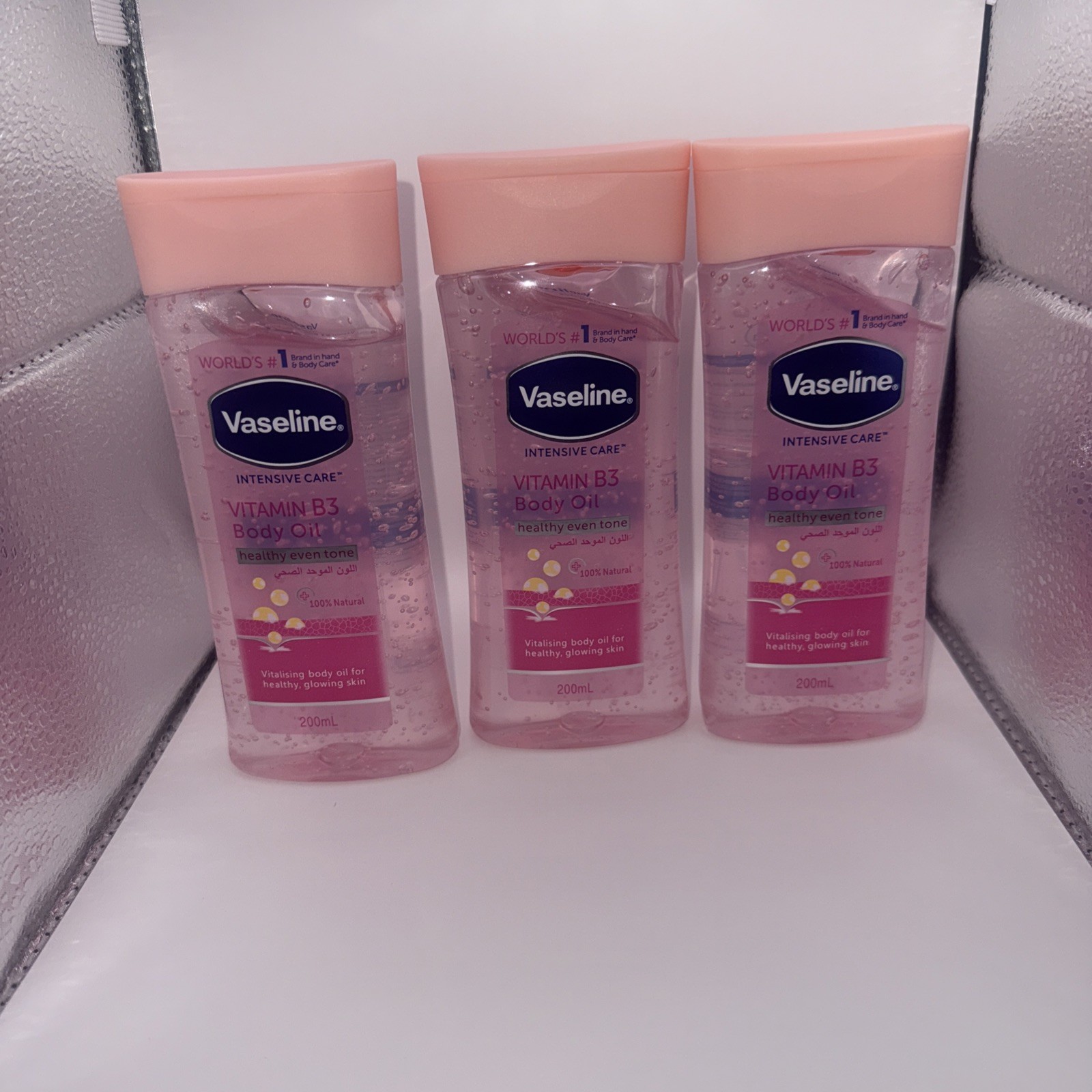 Vaseline Intensive Care Vitamin B3 Body Oil 200ml Set (3)