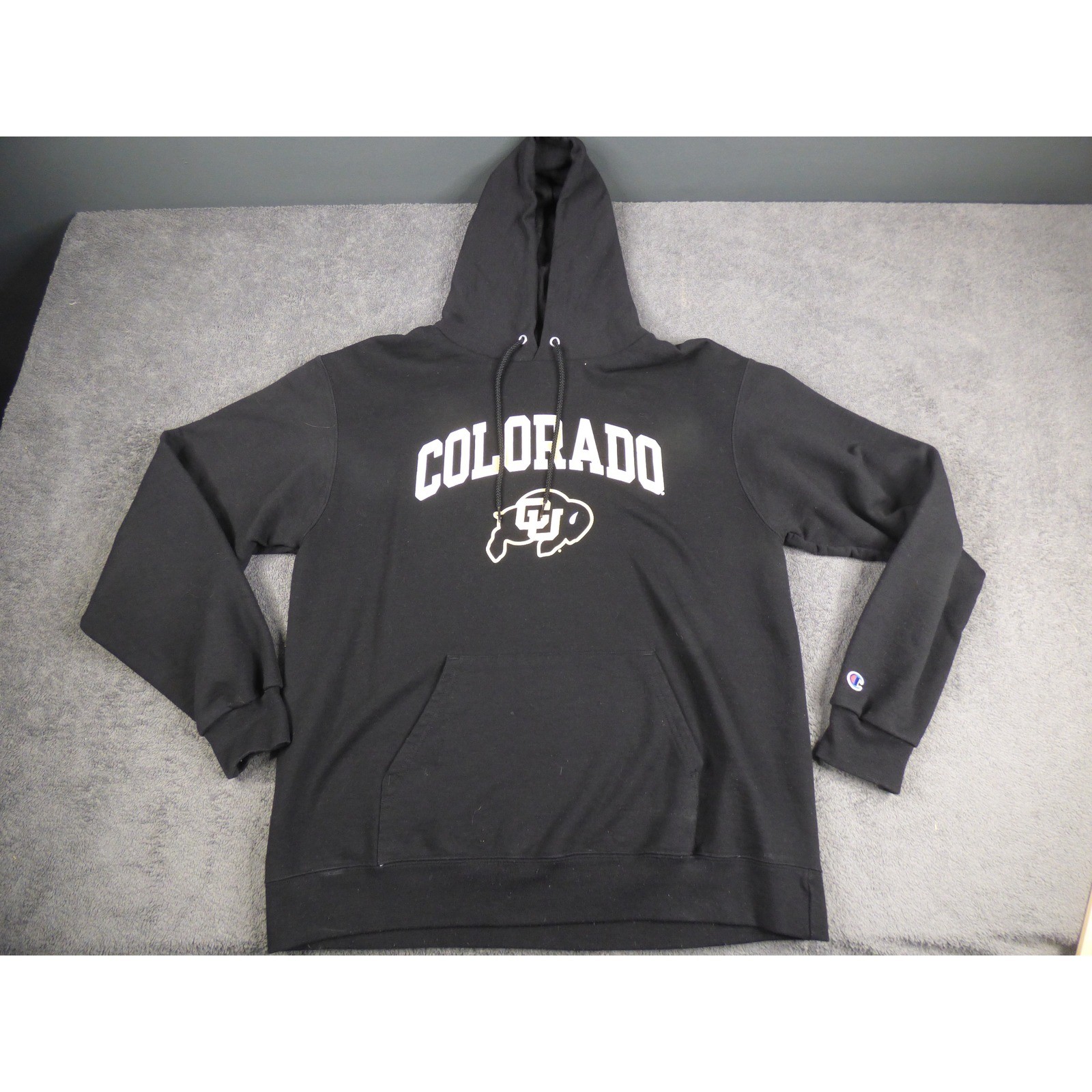 Champion Colorado Buffaloes Mens Large Black Hoodie Sweatshirt NCAA CU Buffs Champion Colorado Buffaloes Mens Large Black Hoodie Sweatshirt NCAA CU Buffs