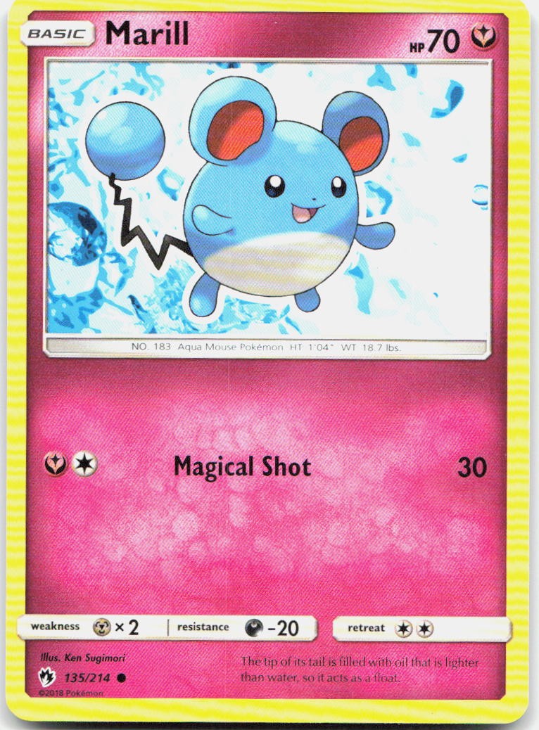Marill 135/214 Common Lost Thunder Pokemon NM