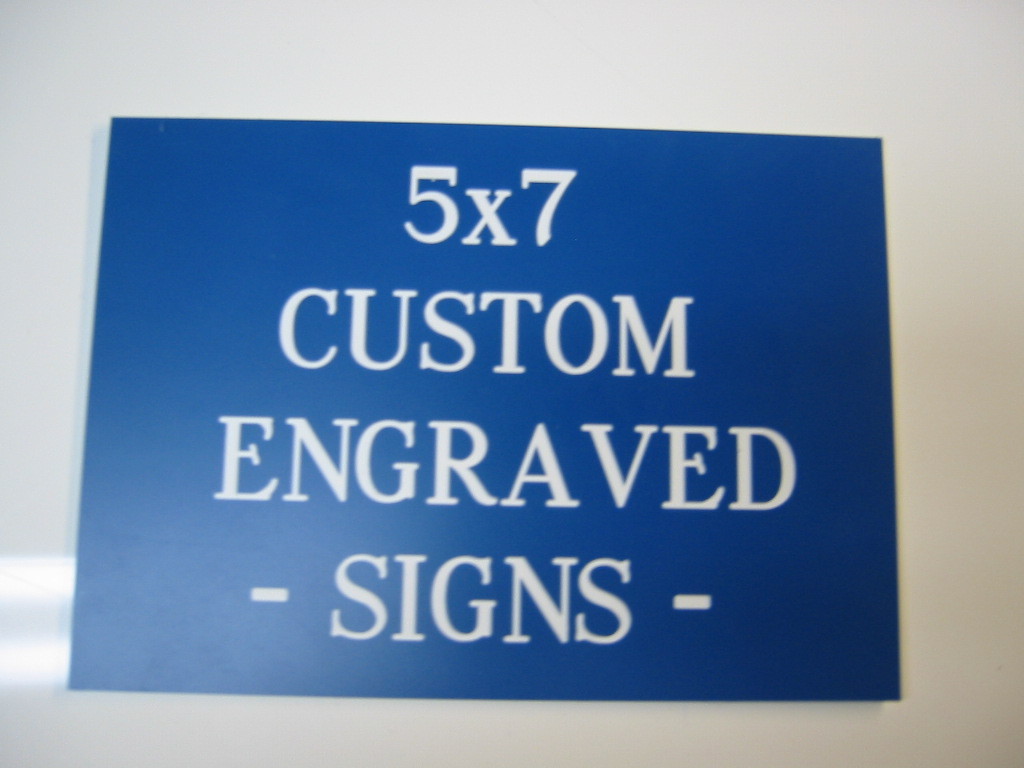 Custom Engraved Personalized Plastic Sign - new - 5x7