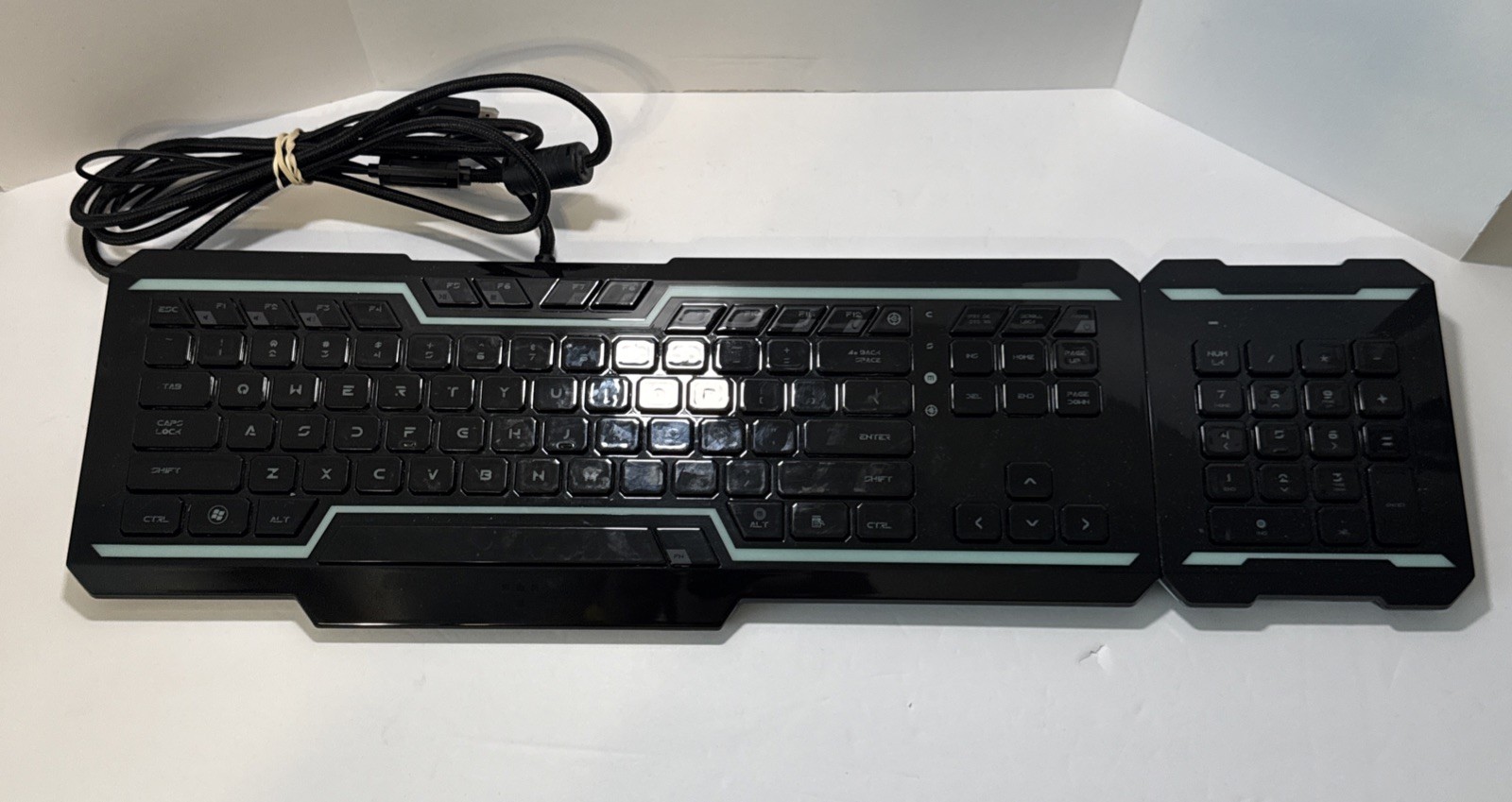 Razer Tron Legacy Disney Gaming Keyboard RZ03-0053 w/ Number Pad RARE (Tested)
