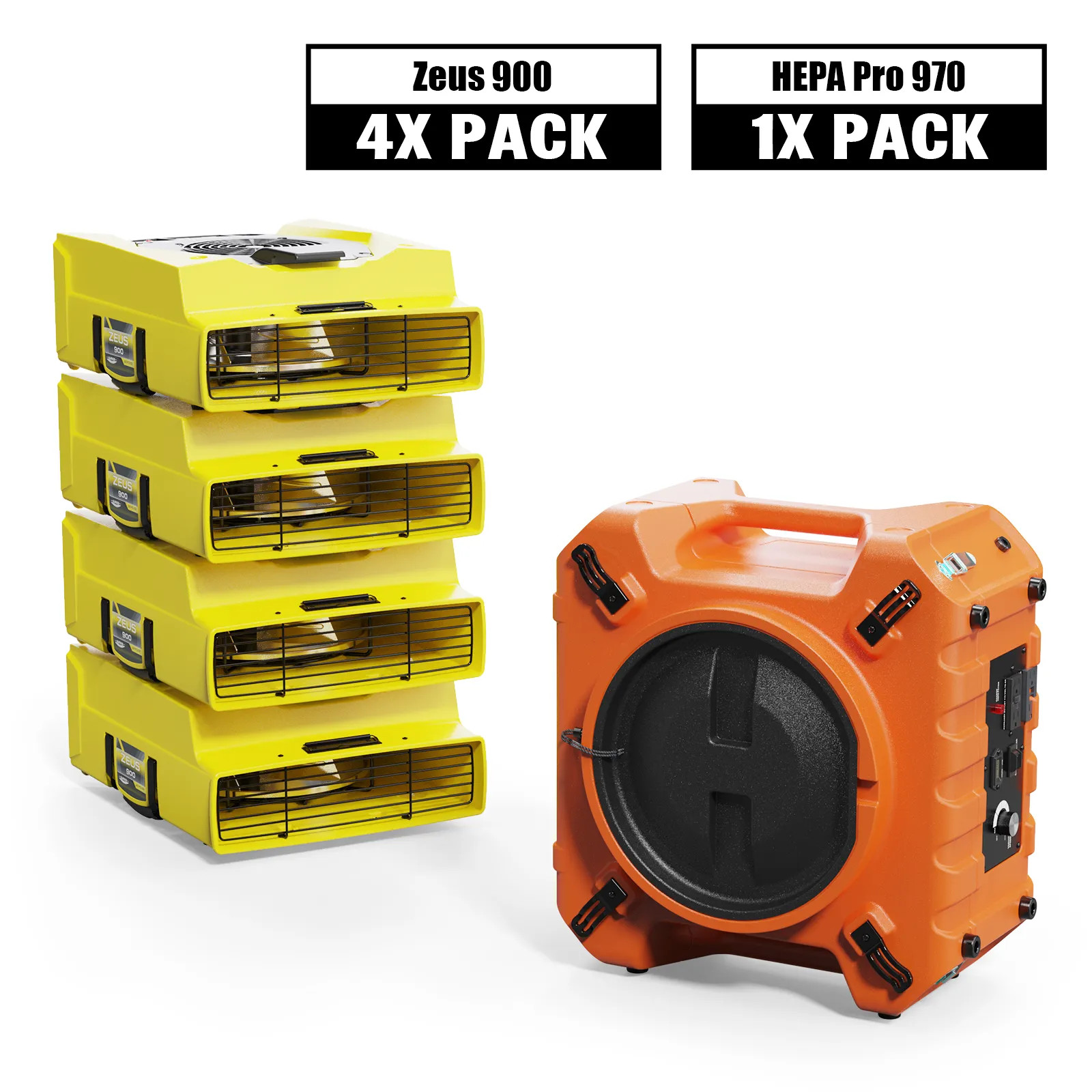 Alorair 4 X  Air Mover & 1 X  Air Scrubber Fire & Smoke Restoration Combo Pack