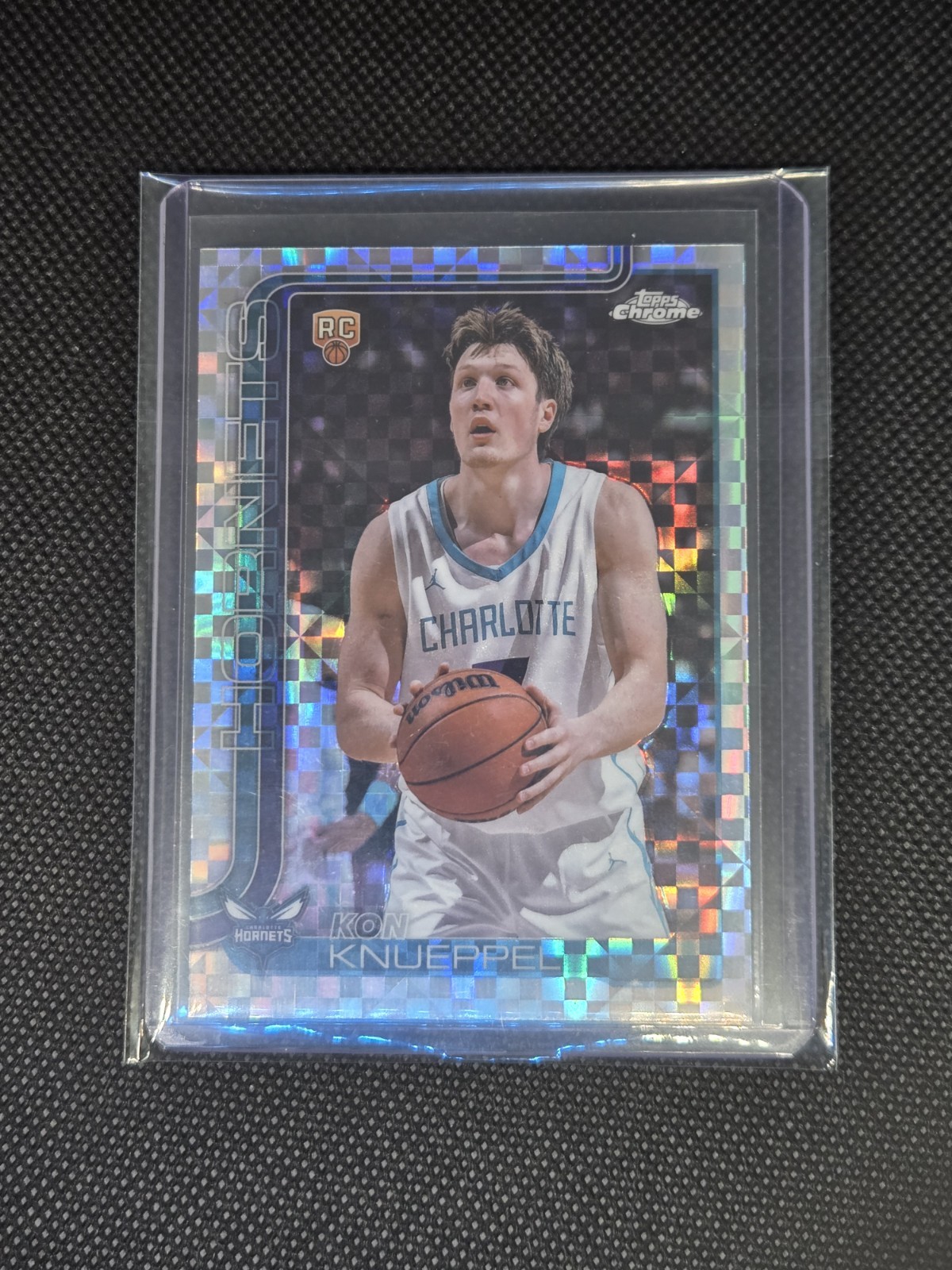 2025-26 Topps Chrome Kon Knueppel X-Fractor Rookie RC #254 Hornets (2)