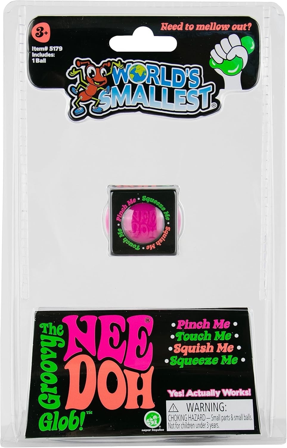 Rare WORLDS SMALLEST Needoh The Groovy Glob Needoh - RANDOM COLOR