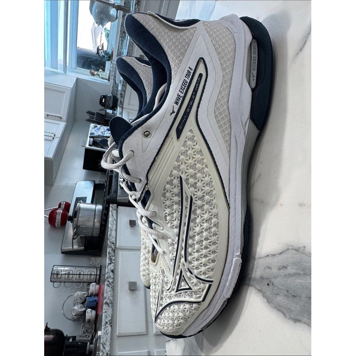 Mizuno Wave Exceed Tour 6 White Navy Tennis Shoes Mens 10.5