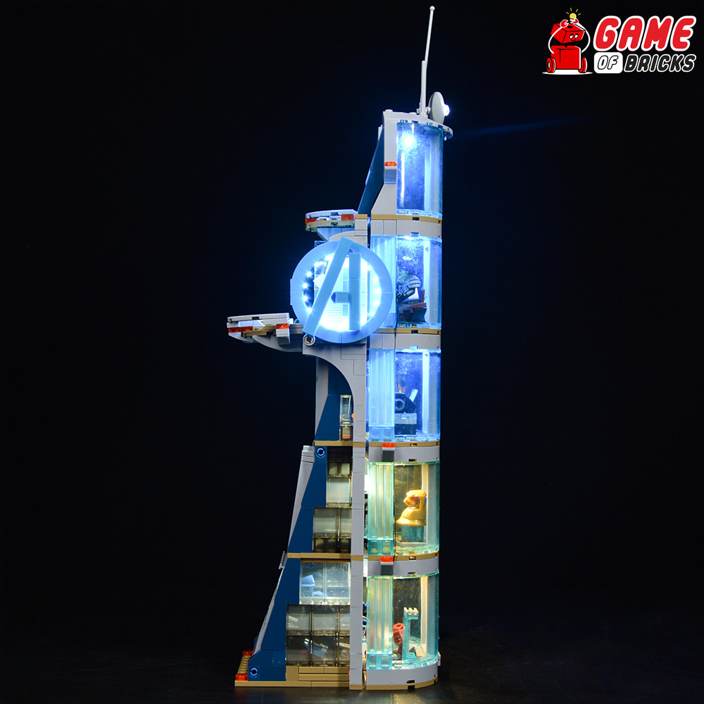 LED Light Kit for Avengers Tower Battle - Compatible with LEGO® 76166 (Standard)
