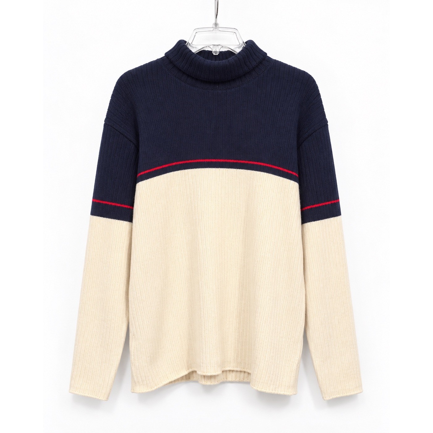 Vintage Polo Jeans Co Ralph Lauren Turtleneck Sweater Navy Cream USA Flag Mens L Vintage Polo Jeans Co Ralph Lauren Turtleneck Sweater Navy Cream USA Flag Mens L