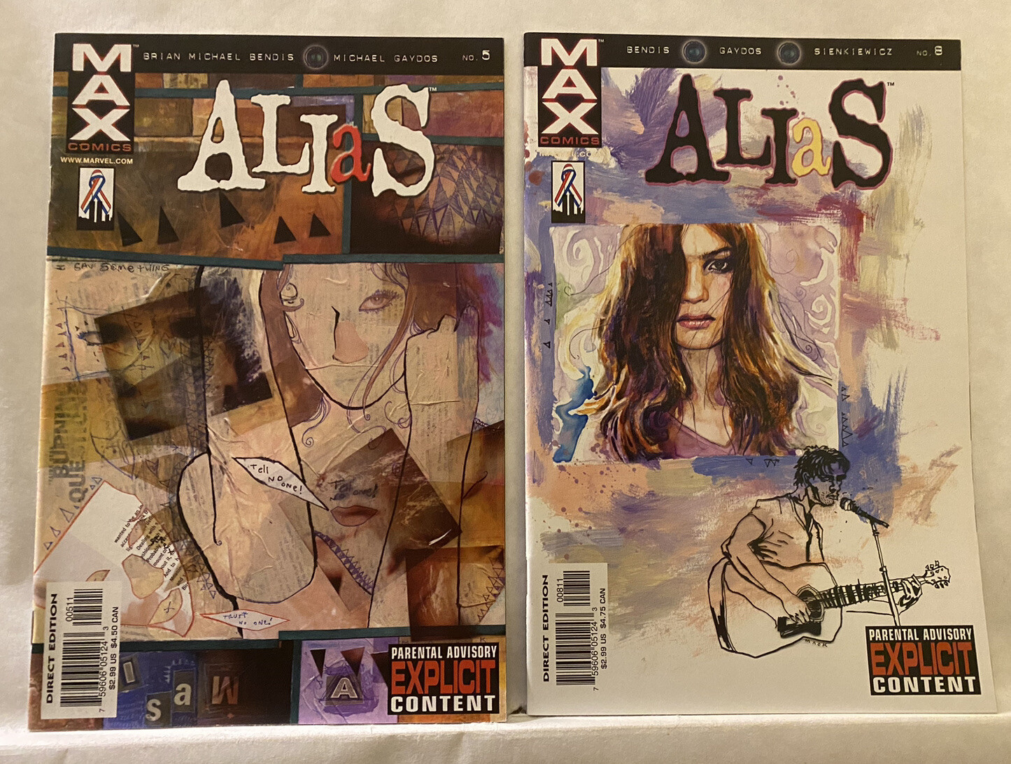 Alias Lot Of (3) #5, #8 & #14 VF Plus (8.5) Marvel Comics Max - Jessica Jones