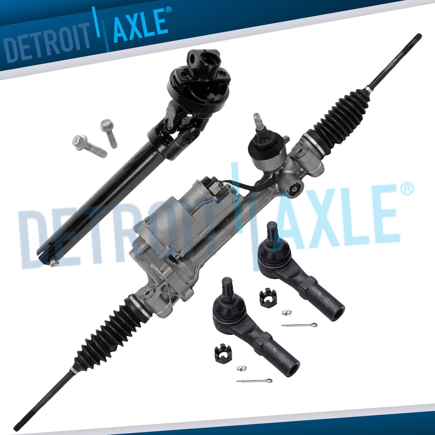 RWD Rack and Pinion Lower Steering Shaft Tie Rods for 2015-2019 Chrysler 300