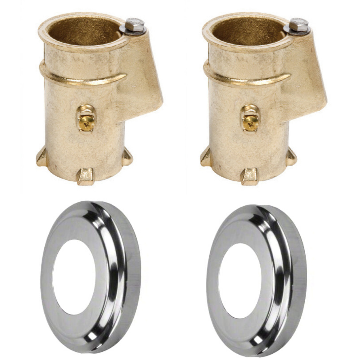Anchor & Escutcheon Pool Rail Set - Two Pack