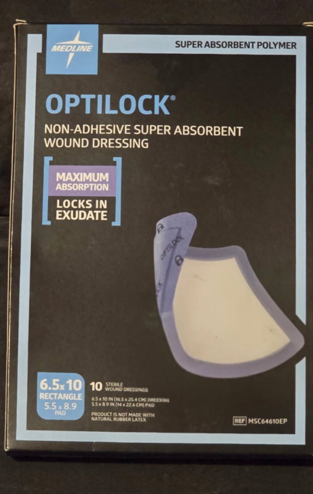 Medline Optilock Non-Adhesive Super Absorbant Wound Dressing