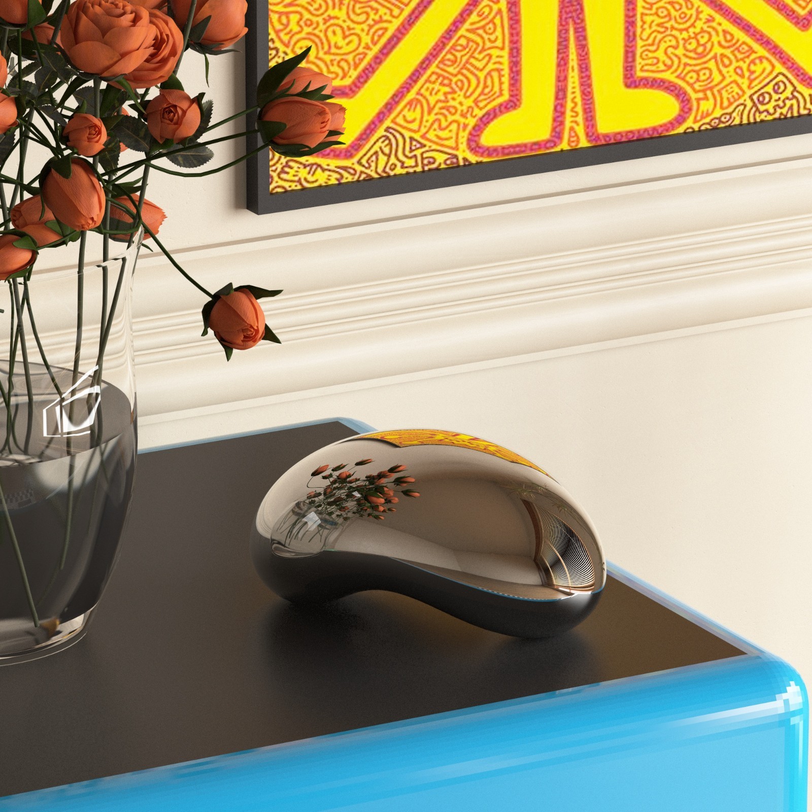 Mirror Chicago Bean: Polished Stainless Solid Steel Desk Art - Cloud Gate