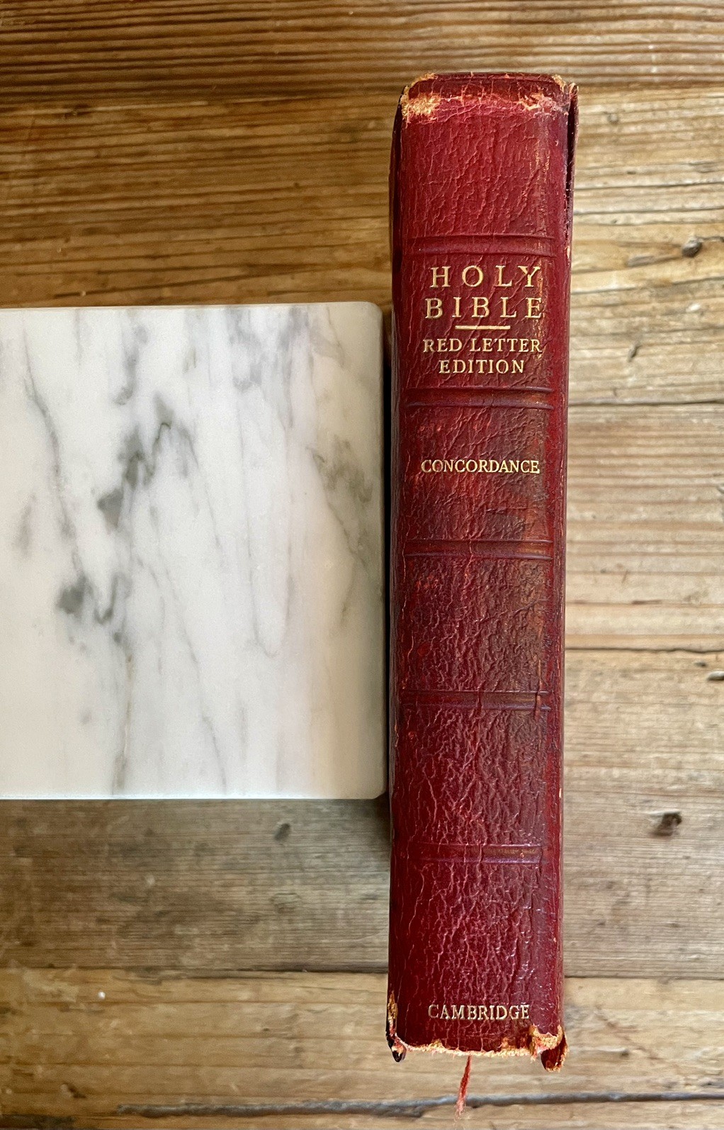 Vintage Cambridge Cameo KJV Bible Red Water Buffalo Calfskin 78XRL