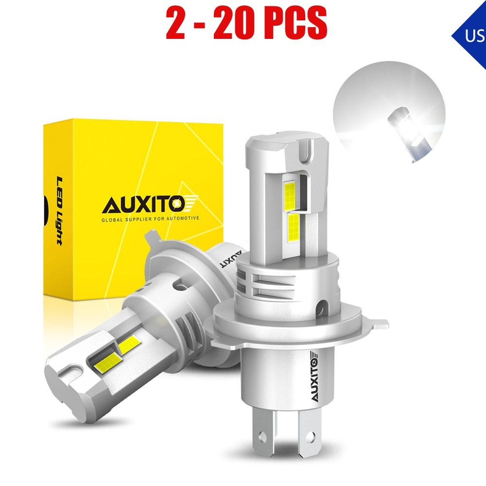 AUXITO H4 9003 LED Headlight DRL White Bulb 6500K High/Low Beam M6 2-20 No Error