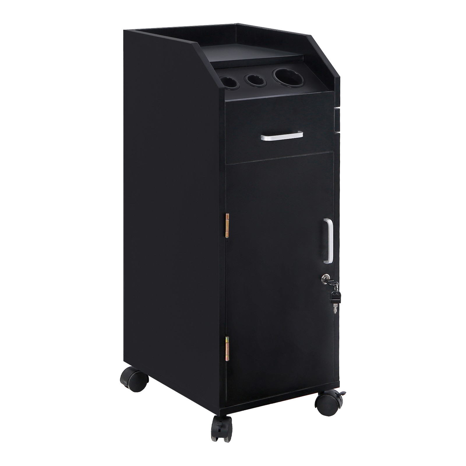 Rolling Hair Salon Station Locking Beauty 4 Drawers Cabinet Stylist Equipment US