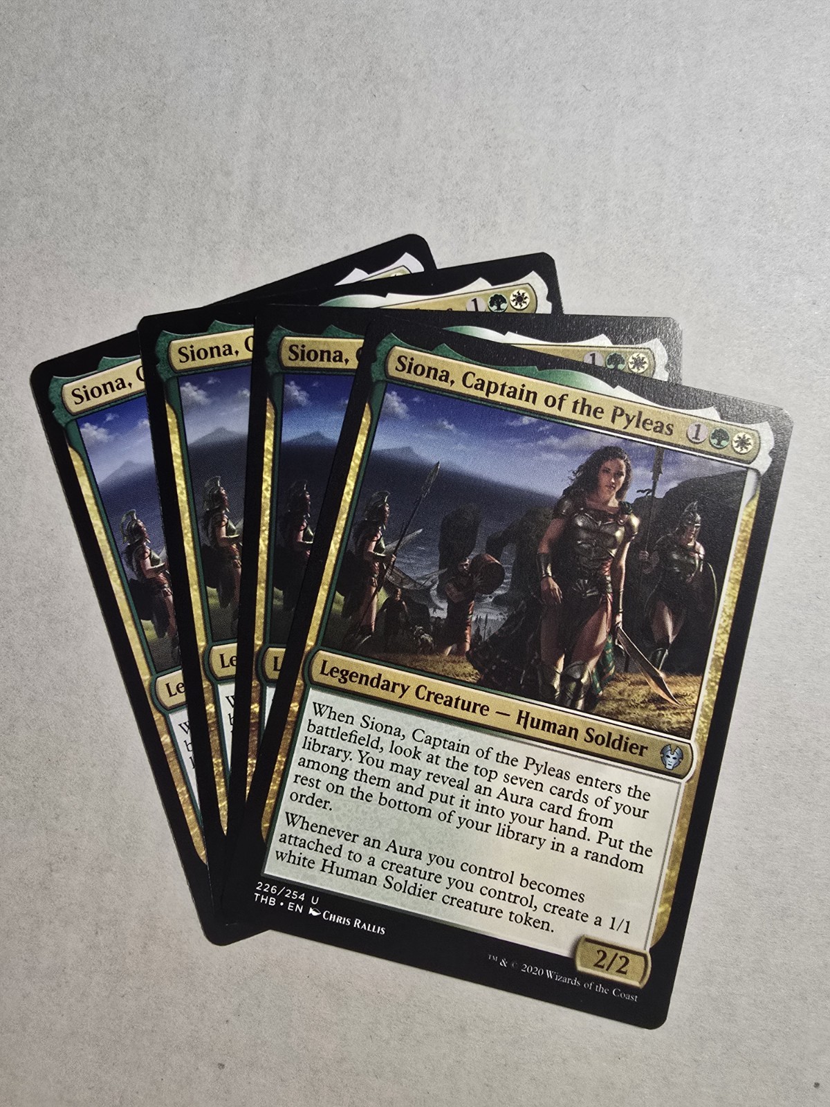 4x Siona, Captain of the Pyleas ~ Near Mint Theros: Beyond Death MTG Magic x4 4 