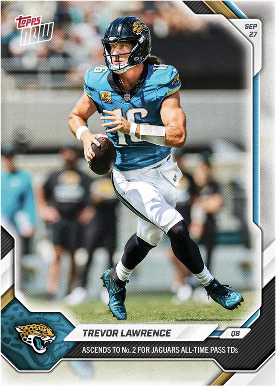 2026 Topps Now NFL Card #33 Trevor Lawrence Jacksonville Jaguars PRESALE