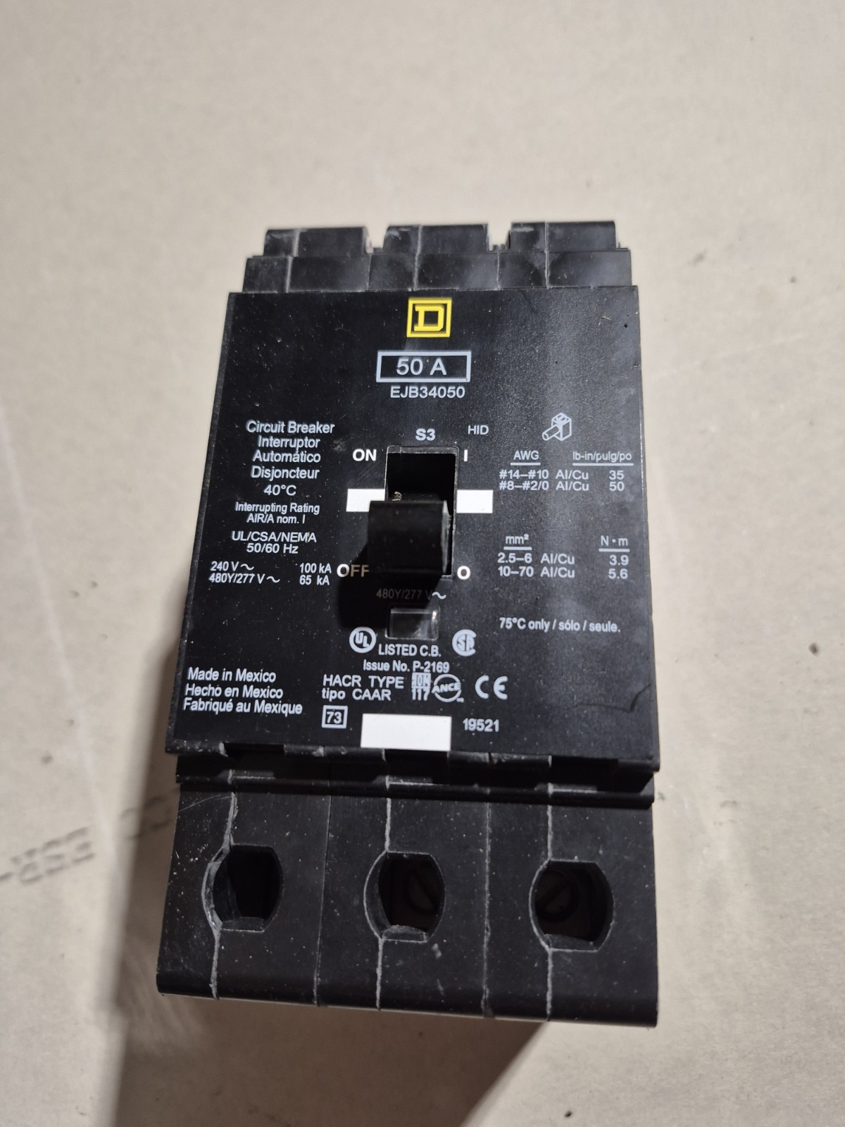 SCHNEIDER ELECTRIC EJB34050 / EJB34050 Brand New Takeout