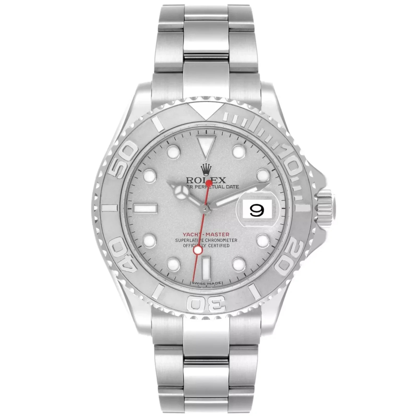 2008 ROLEX 16622 YACHT-MASTER 40 S/S & Platinum M Serial Bezel Engraved SUPERB