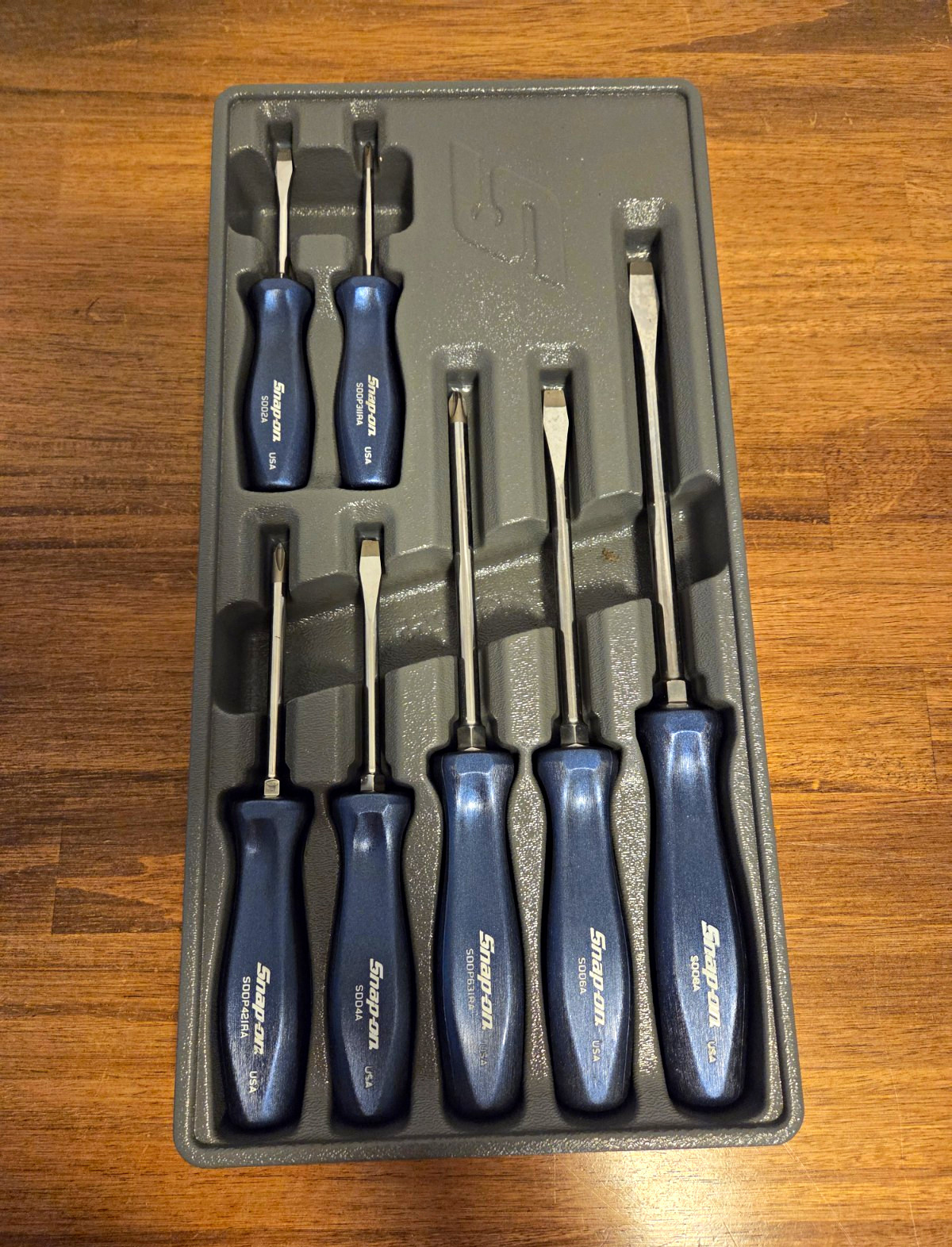 Snap-on™ Power Blue Hard Handled 7-piece Screwdriver Set SDDX70AMB