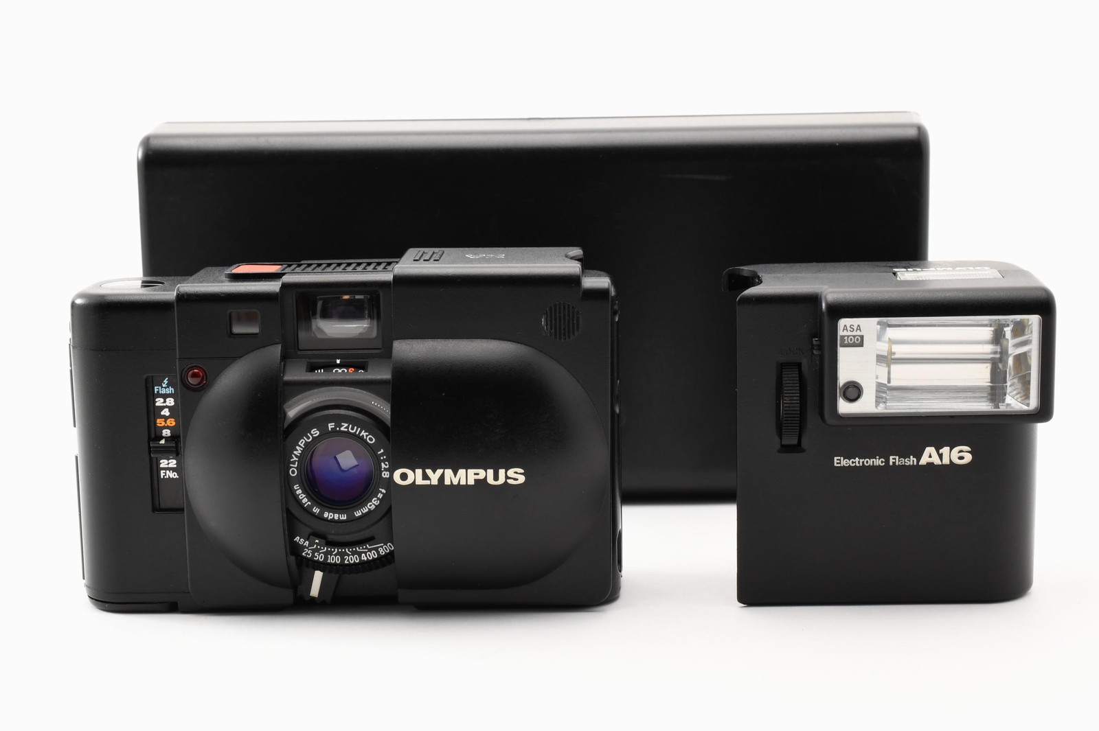 [ MINT w/ case ] Olympus XA + A16 Flash Rangefinder Film Camera From JAPAN