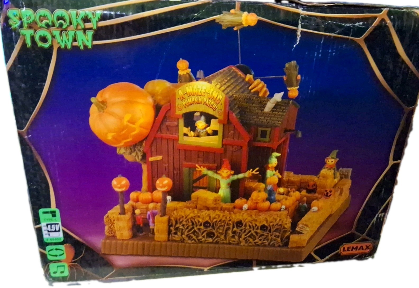 Lemax A-Maze-Ing Pumpkin Patch Animated Building, #45219 Halloween FLAW READ