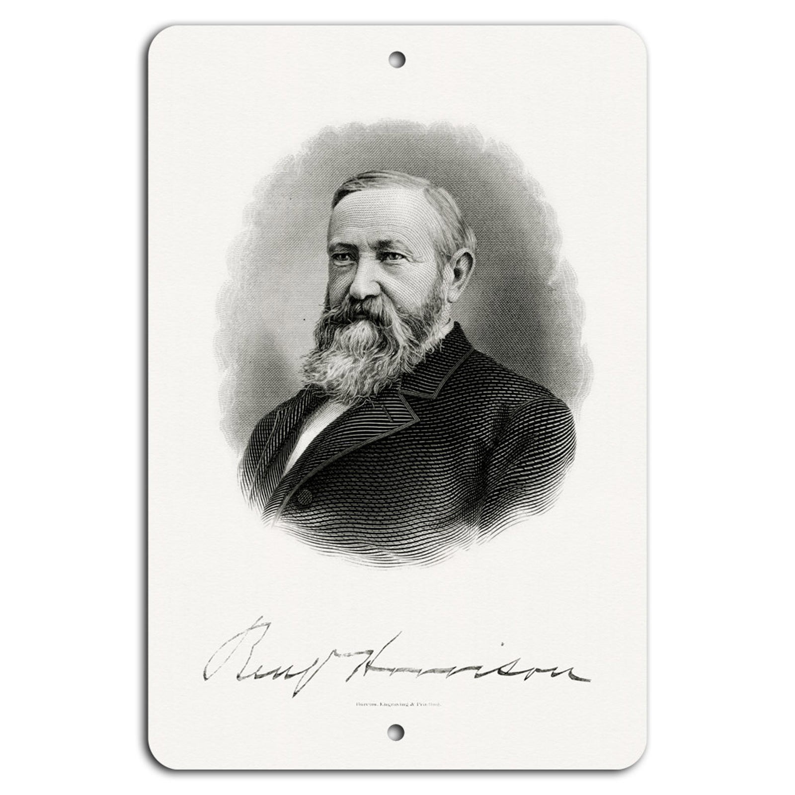 BanginPrints Presidential Portrait Sign Aluminum Vintage Patriotic Decor