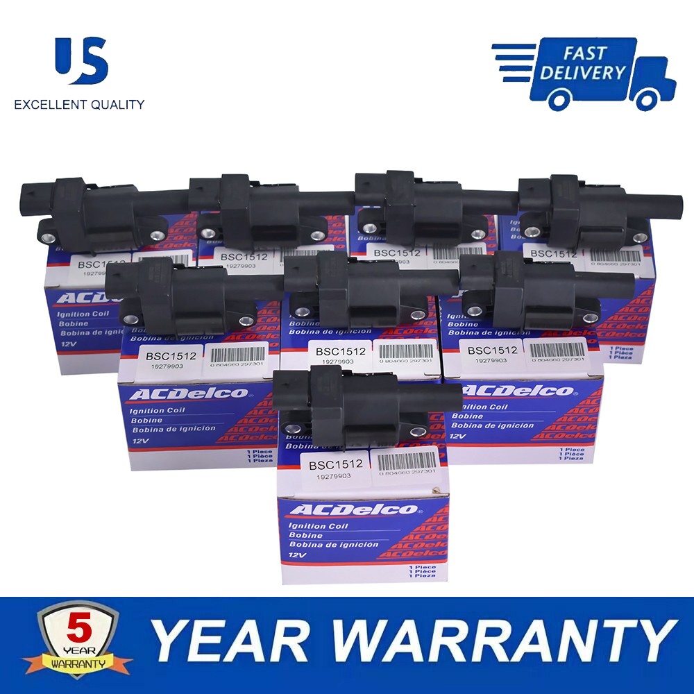 8PCS Genuine OEM Ignition Coils For Chevrolet Cadillac BSC1512 D514A UF414 USA