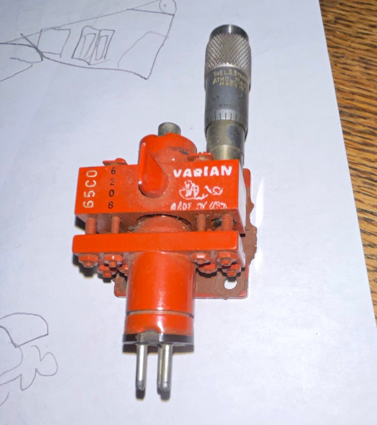 Varian 6500 (MPN 6500) Component Assembly with Stainless Fitting