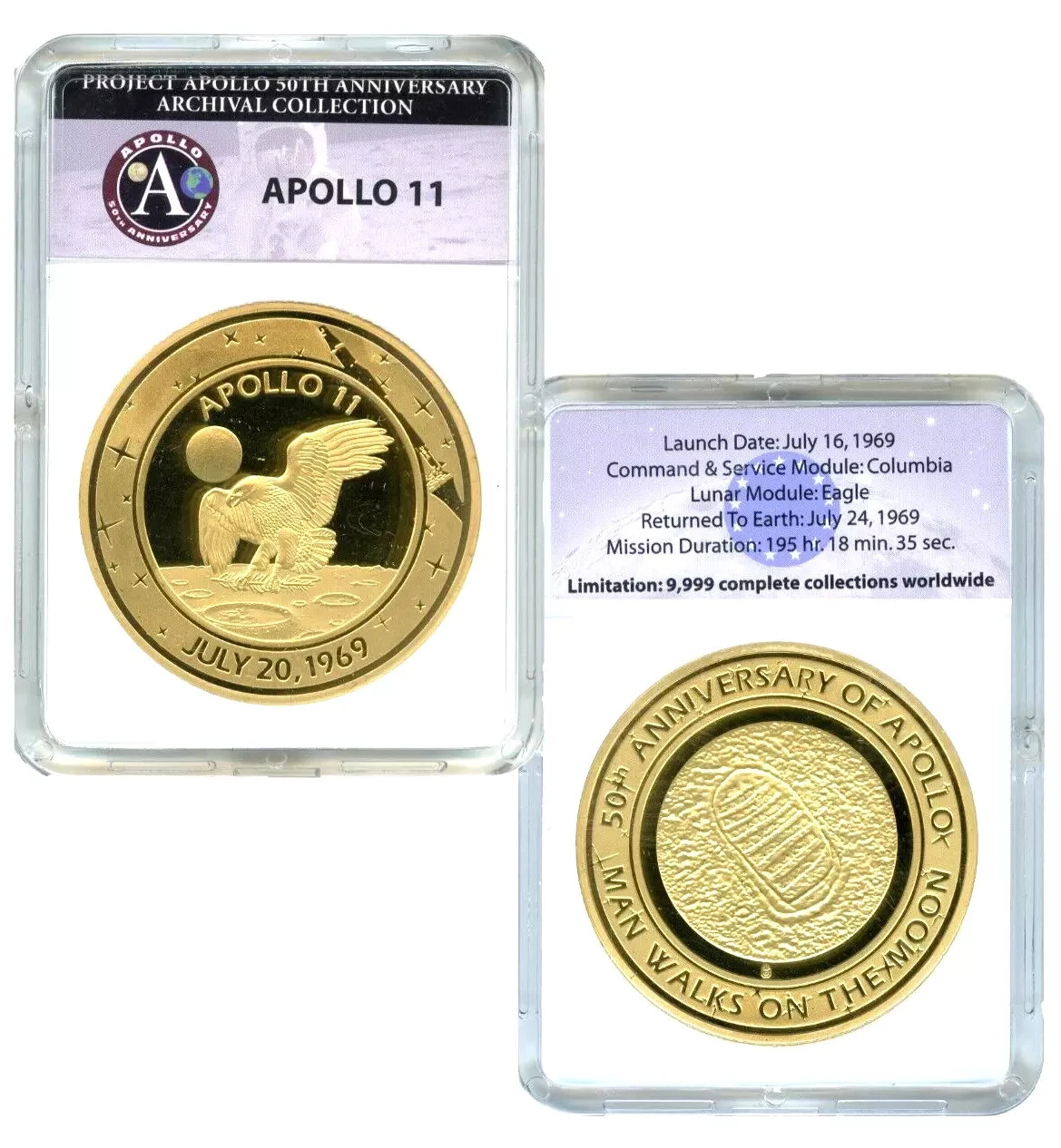 Apollo 11 50th Anniversary Archival Edition Commemorative Coin Apollo 11 50th Anniversary Archival Edition Commemorative Coin