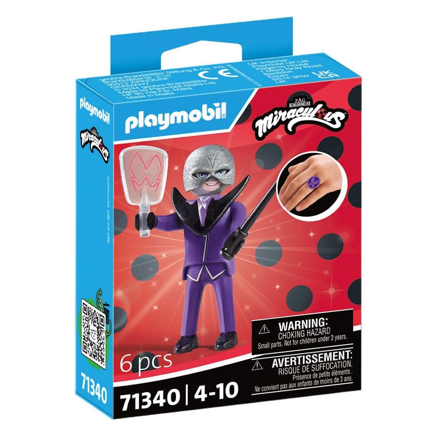 Playmobil 71340 Miraculous: Hawk Moth, Tales of Ladybug and Cat Noir, collector’