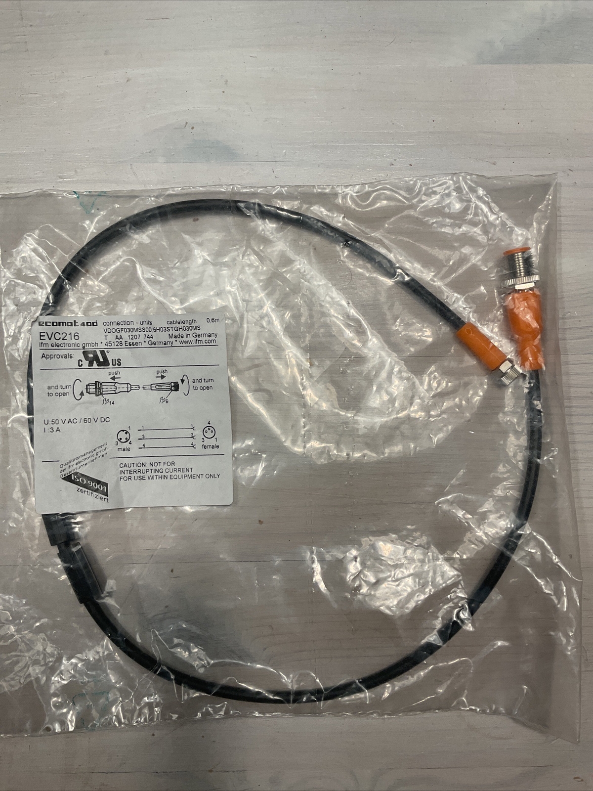IFM Ecomat 400. EVC216 Sensor Cable IFM Ecomat 400. EVC216 Sensor Cable