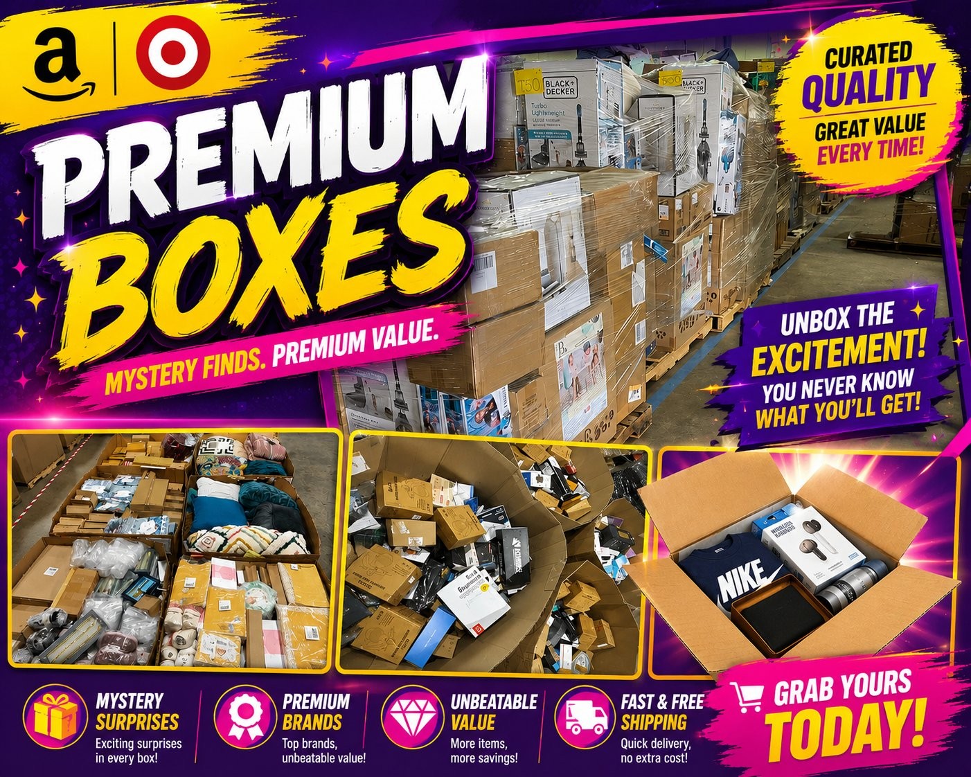 reseller box liquidation lot mixed retail shelf pulls general merchandise