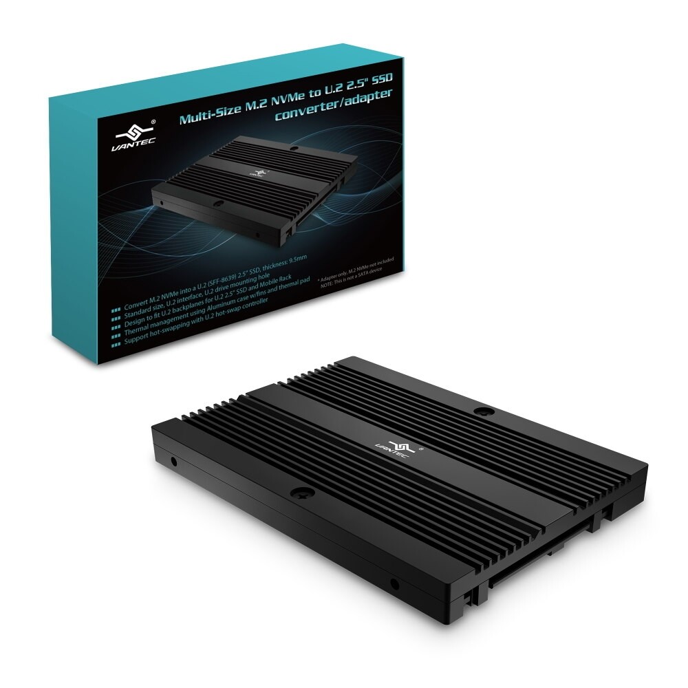 Vantec Multi-Size M.2 NVMe To U.2 (SFF-8639) 2.5 Vantec Multi-Size M.2 NVMe To U.2 (SFF-8639) 2.5