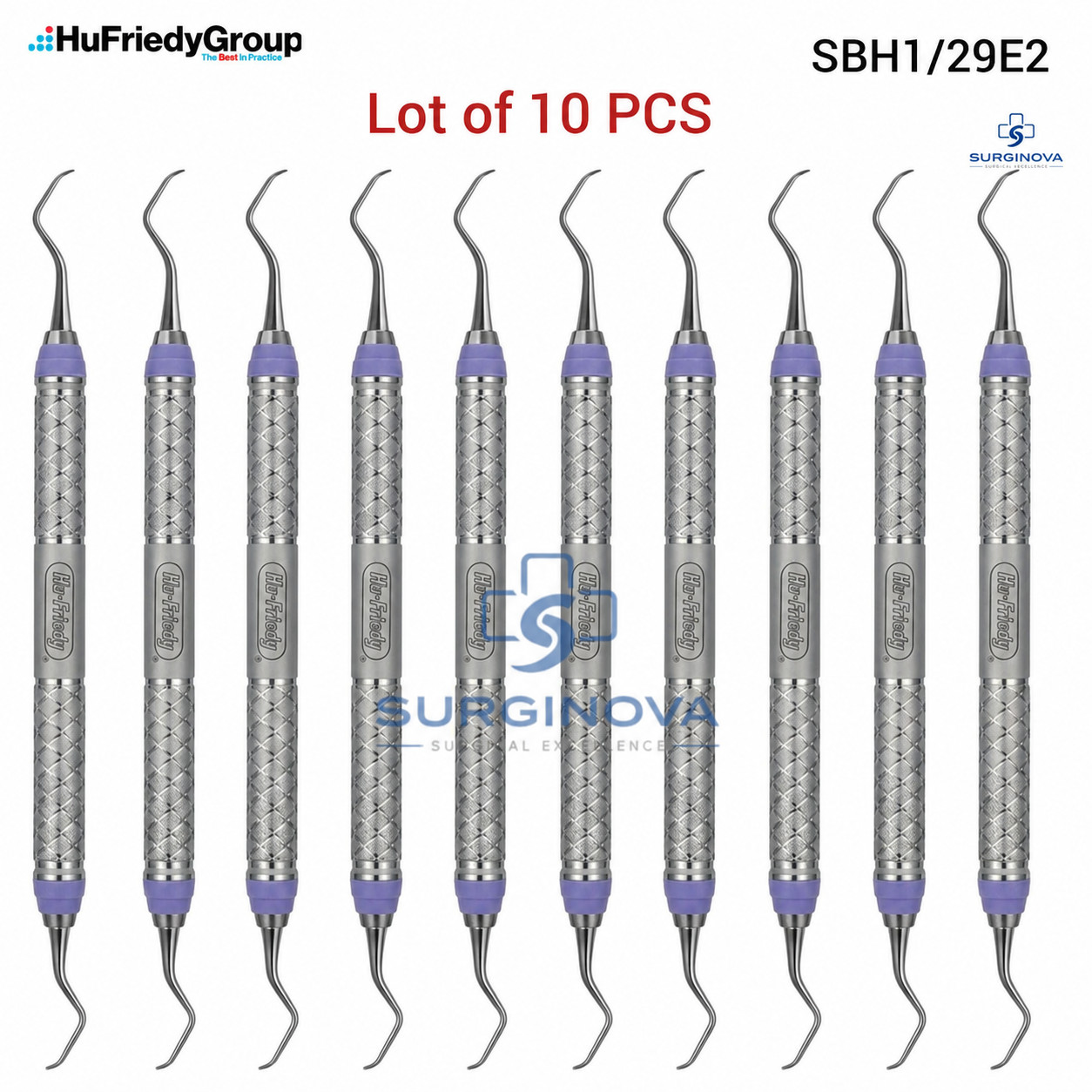 Hu-Friedy SBH1/29E2 Double End 1/2 Barnhart Dental Curette 9 EverEdge 2.0 Handle