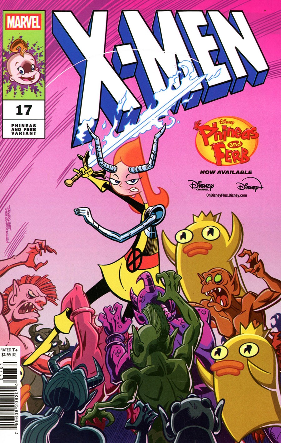X-Men (7th Series) #17E VF/NM; Marvel | Phineas and Ferb Variant Magik New Mutan X-Men (7th Series) #17E VF/NM; Marvel | Phineas and Ferb Variant Magik New Mutan