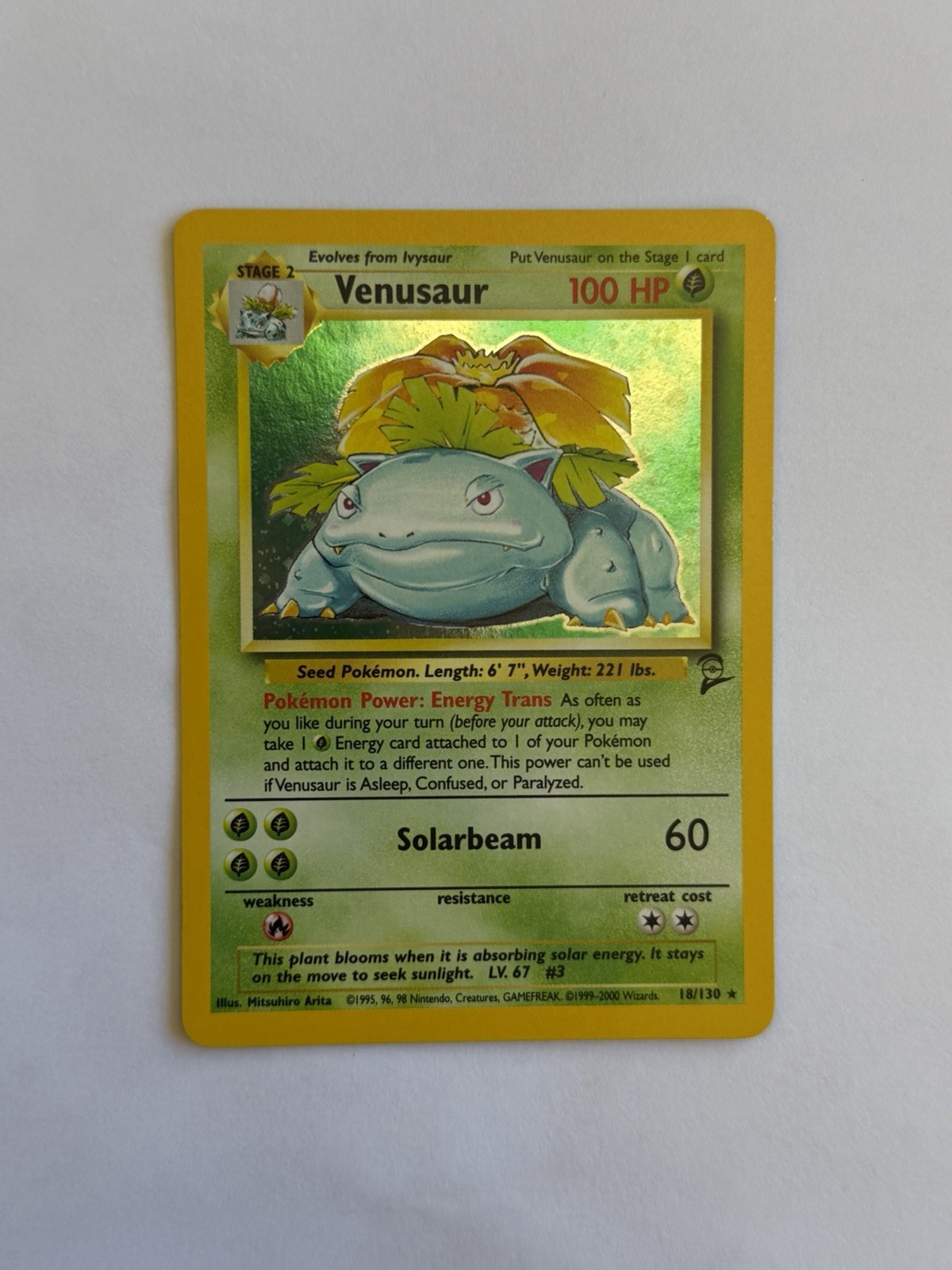 Venusaur 018/130 Base Set 2 Holo Venusaur 018/130 Base Set 2 Holo