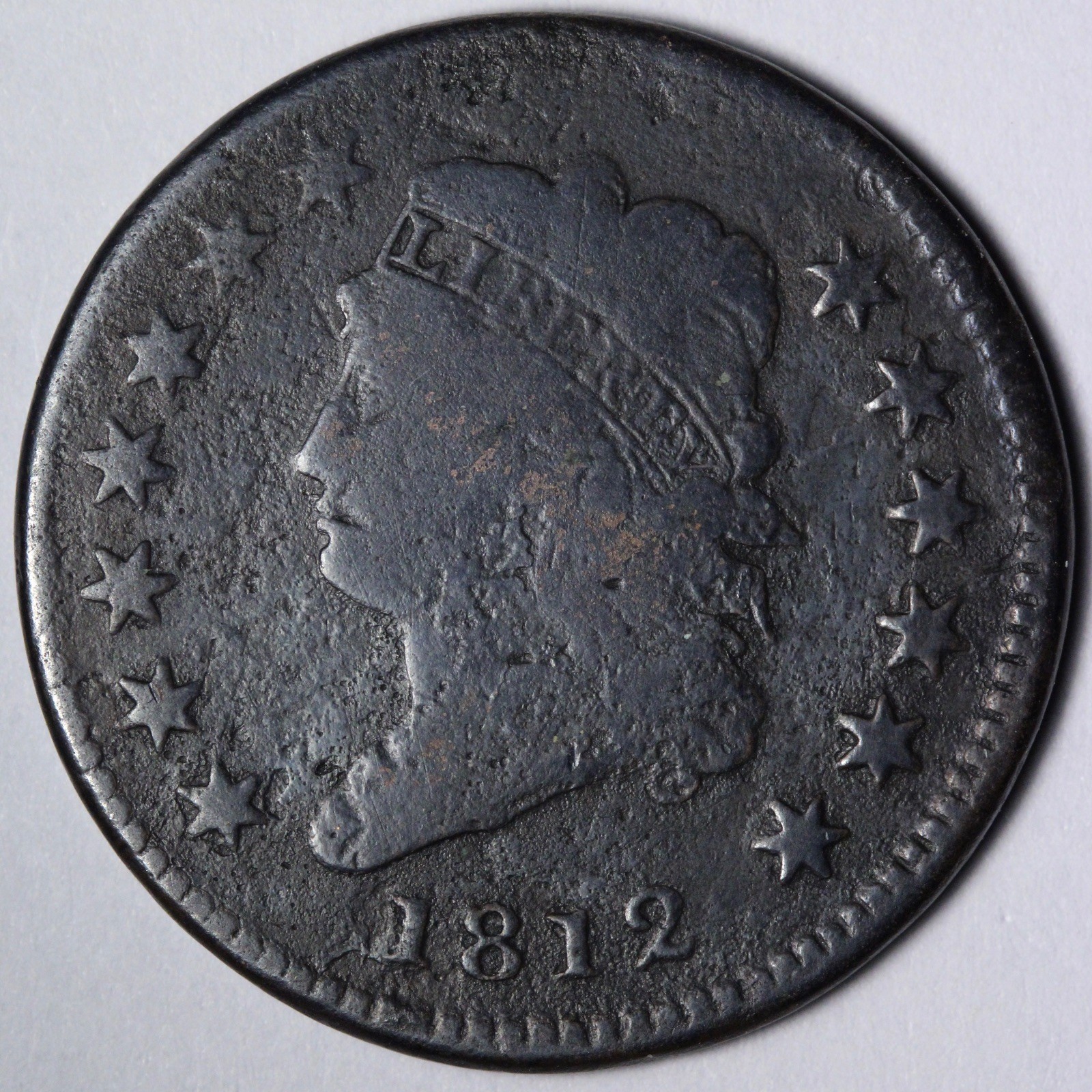 1812 Classic Head Large Cent VG E101 VGQBR