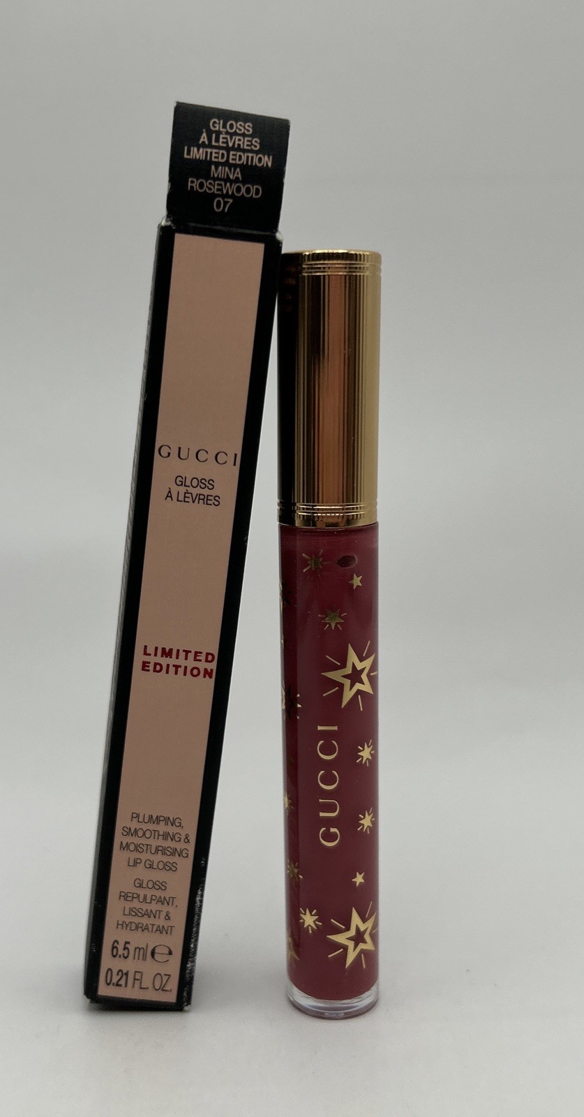 Gucci Gloss à Lèvres Hydrating Plumping Lip Gloss 07 MINA ROSEWOOD LTD ED NEW Gucci Gloss à Lèvres Hydrating Plumping Lip Gloss 07 MINA ROSEWOOD LTD ED NEW