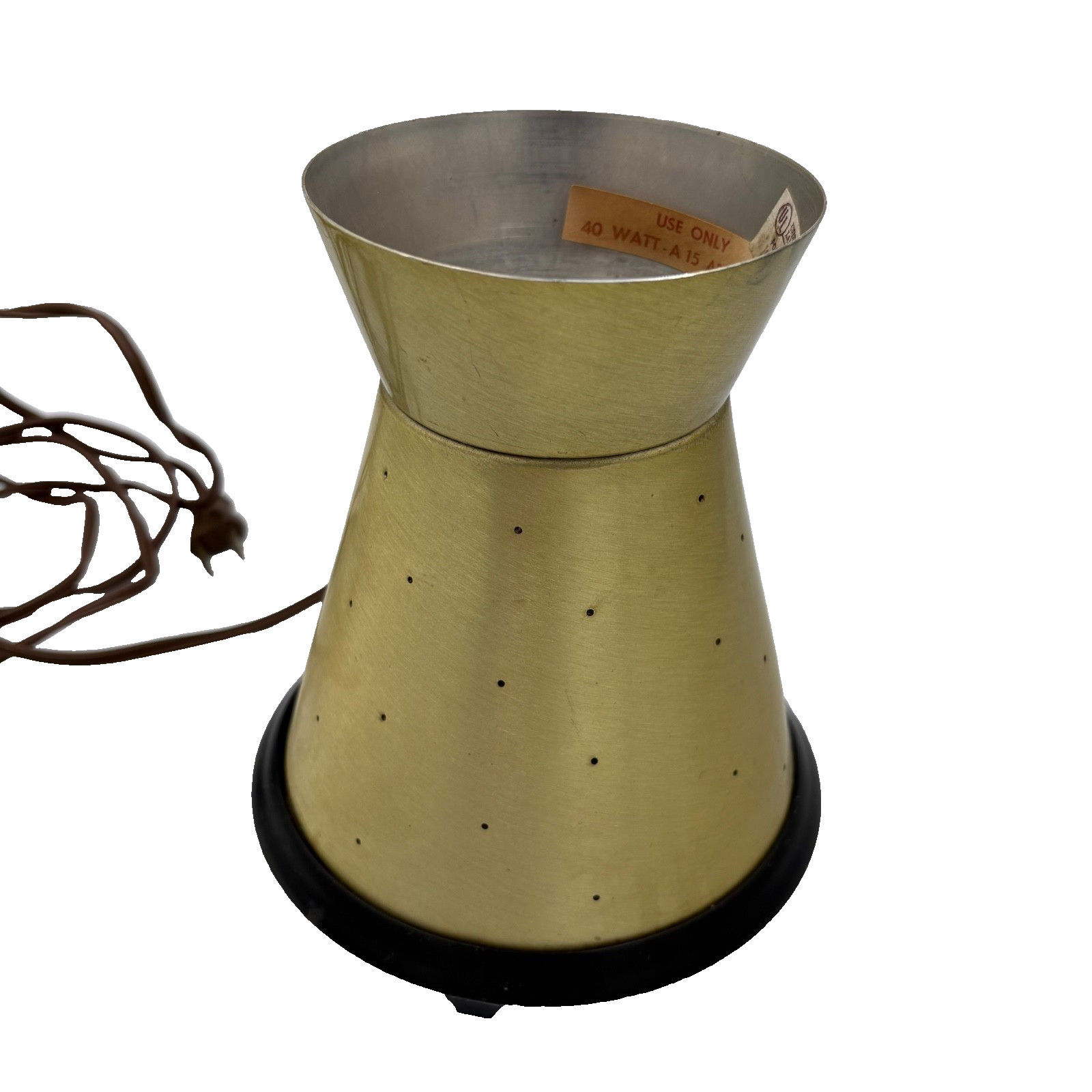 VTG Lava Lamp BASE ONLY Gold Starlite Lite Light MCM Tested Works VTG Lava Lamp BASE ONLY Gold Starlite Lite Light MCM Tested Works