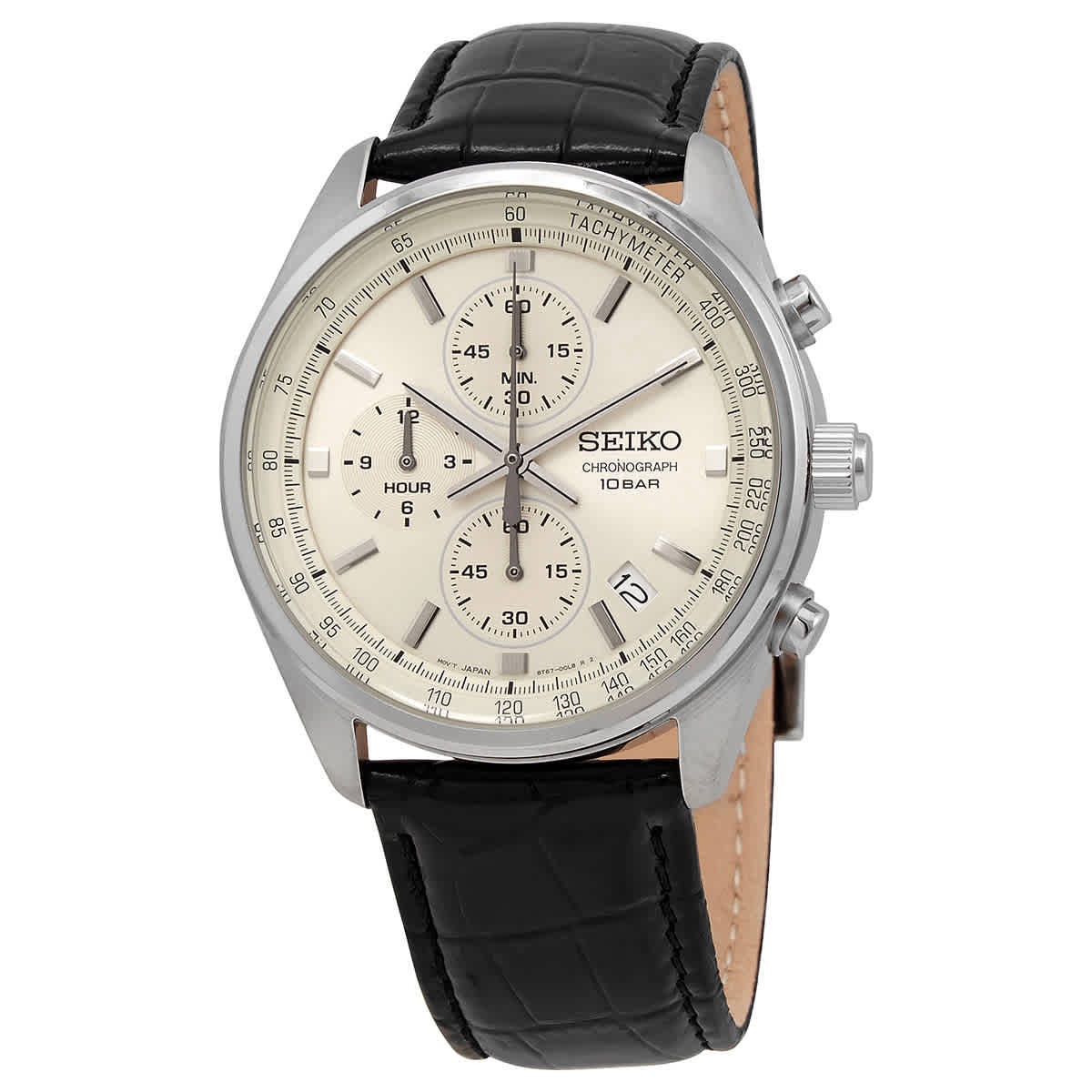 Seiko Chronograph Quartz Champagne Dial Men\'s Watch SSB383