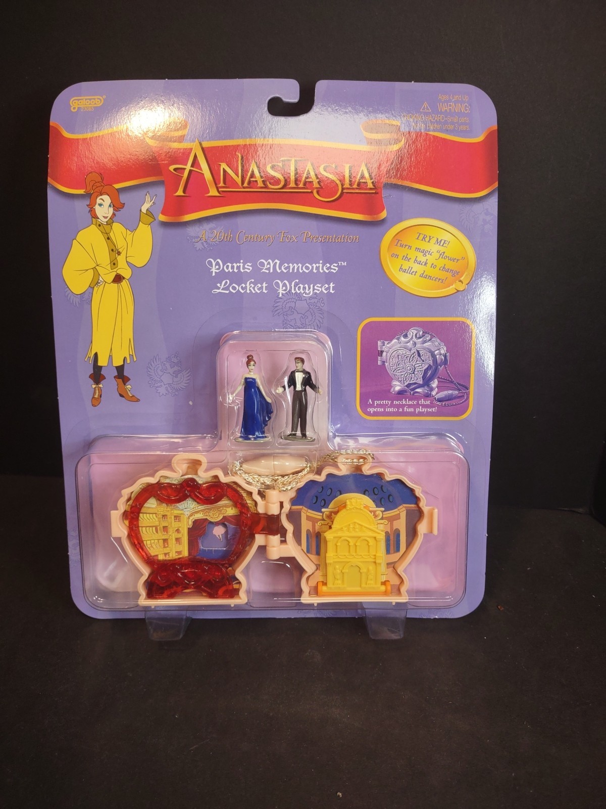 Vintage 1997 Galoob Anastasia Paris Memories Locket Playset (NOC) New Sealed 