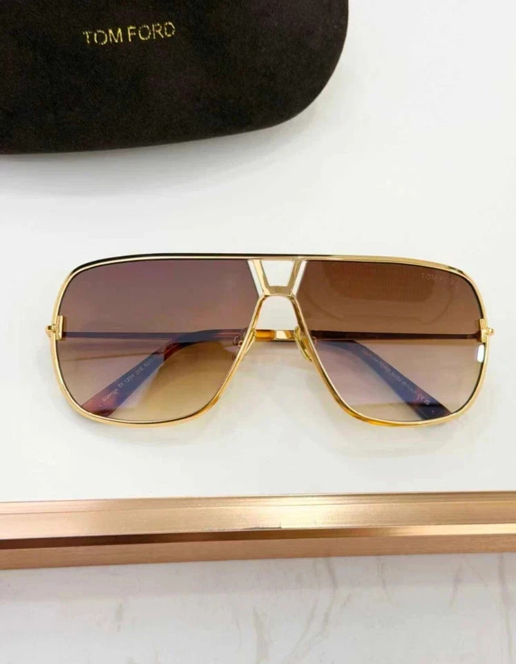 Tom Ford Stavros Sunglasses TF1204 Gold/Brown Gradient 63-11-140mm With Case New Tom Ford Stavros Sunglasses TF1204 Gold/Brown Gradient 63-11-140mm With Case New