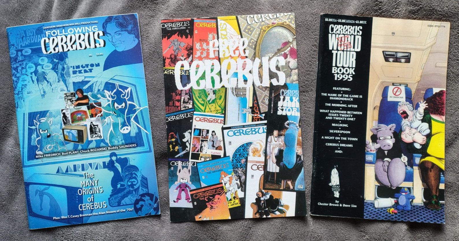 CEREBUS WORLD TOUR 1995 Free Cerebus 1 Following Cerebus 6 Dave Sim Comic Lot