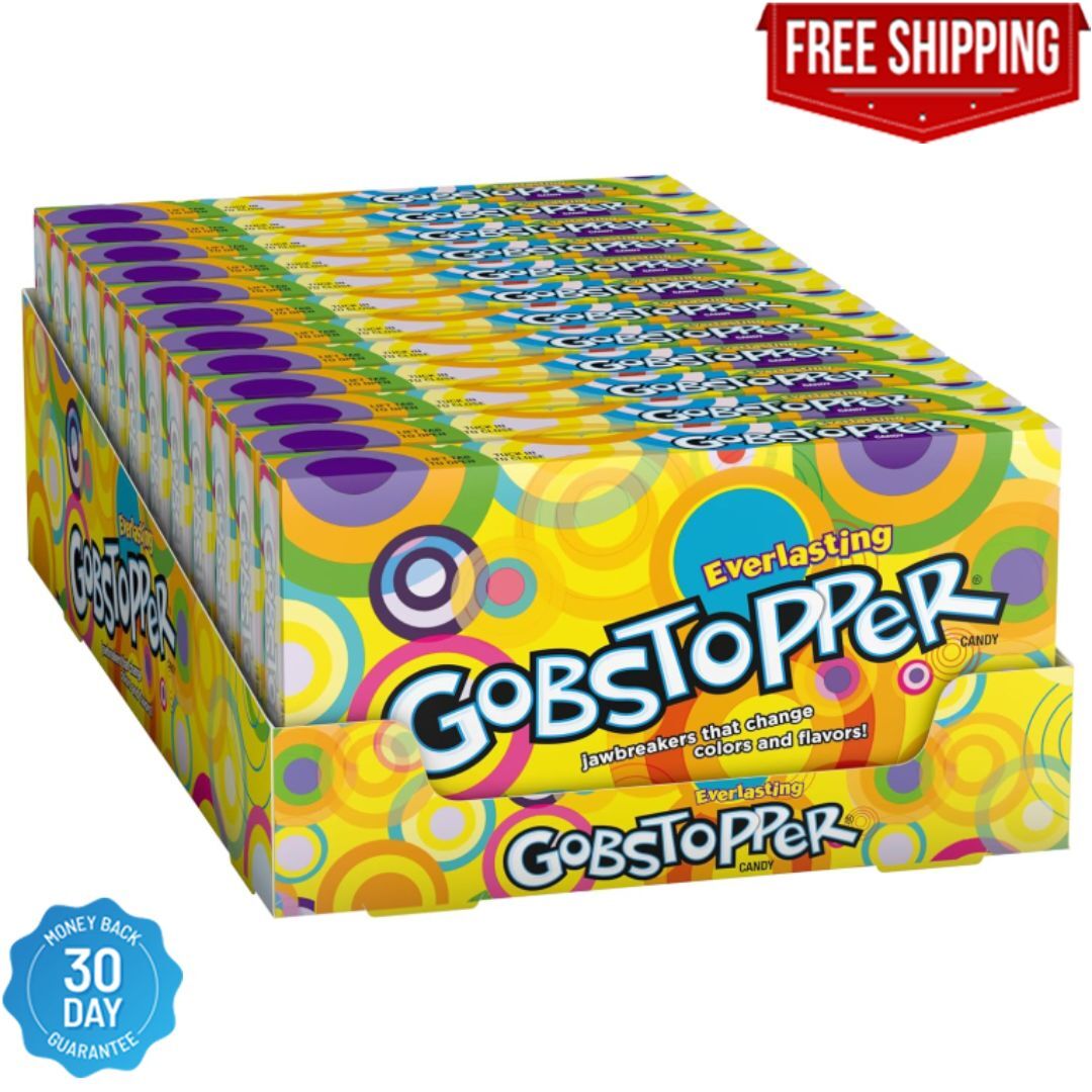 Wonka Gobstopper Everlasting Candy, Jawbreaker Candy, 5 oz (Pack of 12)