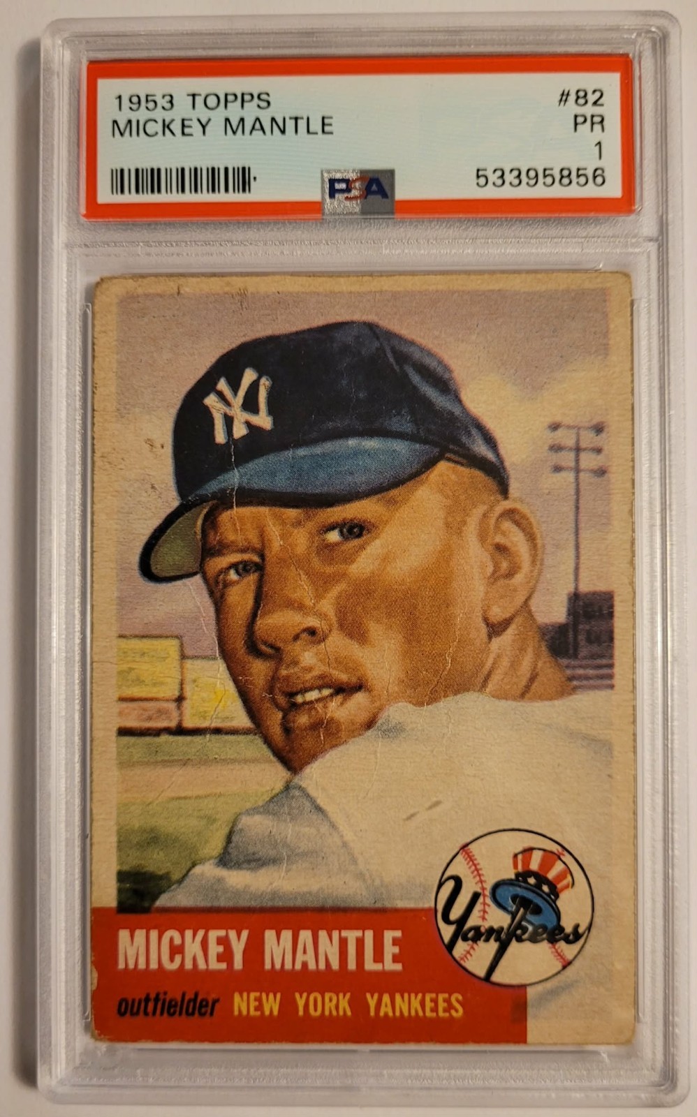 1953 Topps Mickey Mantle #82 PSA 1 