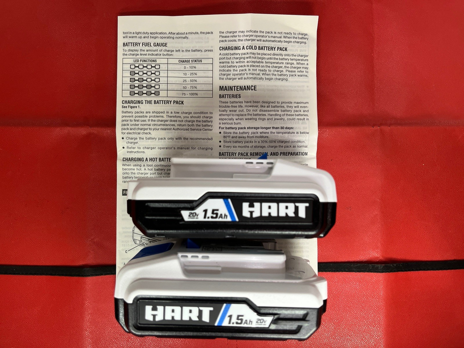 * NEW * ( 2 PACK ) HART 20V volt 1.5ah BPH011 Lithium Ion li-on Battery pack * NEW * ( 2 PACK ) HART 20V volt 1.5ah BPH011 Lithium Ion li-on Battery pack