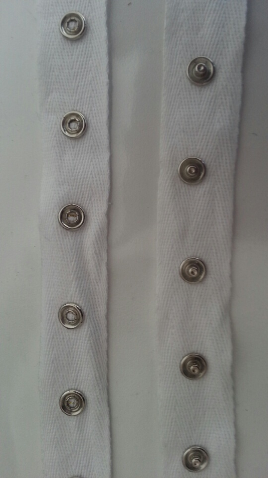 1/ 5 / 10 yards new white cotton snap twill tape  trim 3/4\
