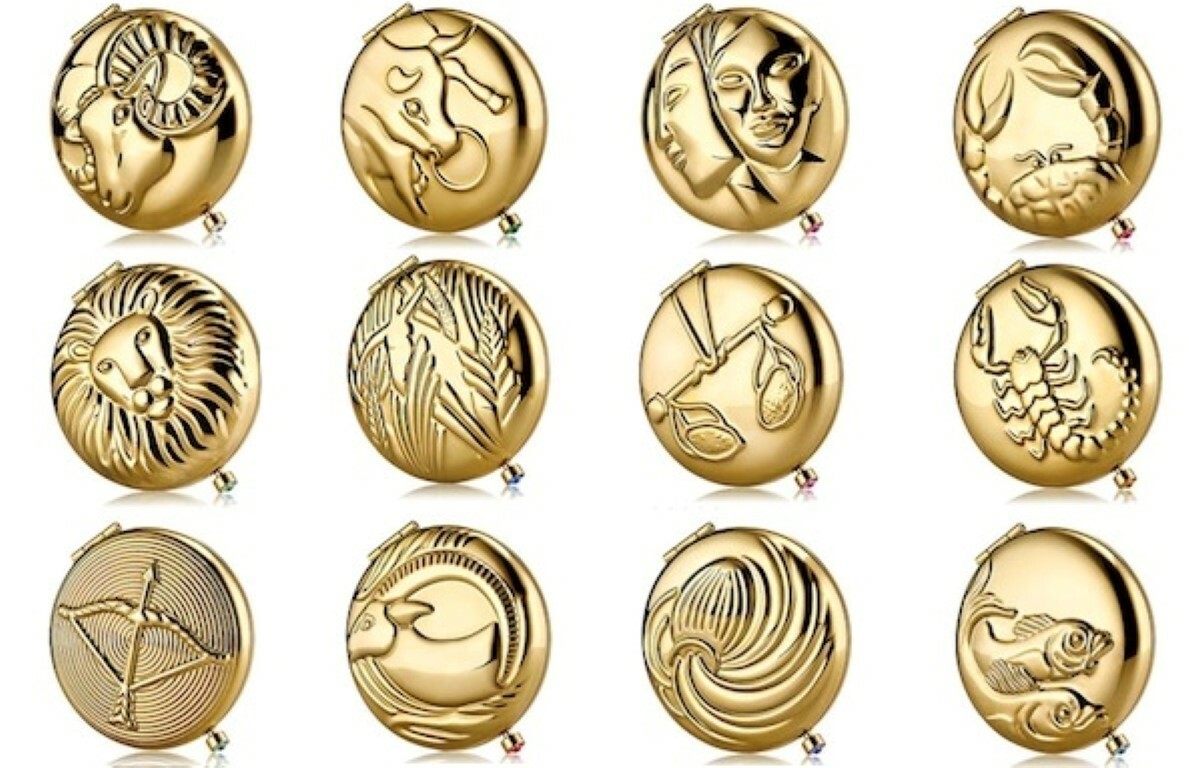 ESTEE LAUDER ZODIAC SIGN COMPACT PRESSED POWDER - 0.1 OZ CHOOSE ZODIAC SIGN