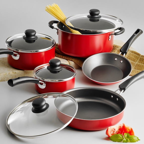 *HOT SALE* Tramontina 9-Piece Non-Stick Cookware Set, Red